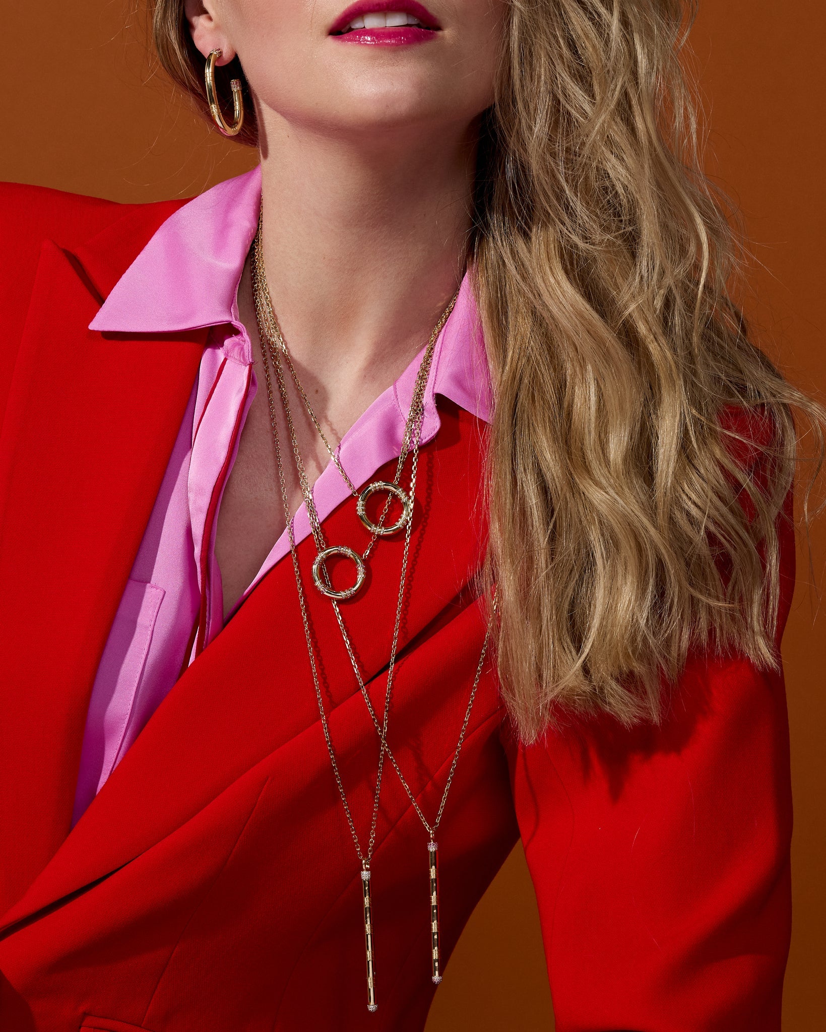 Crew Large Circle Pendant Necklace - Diamond