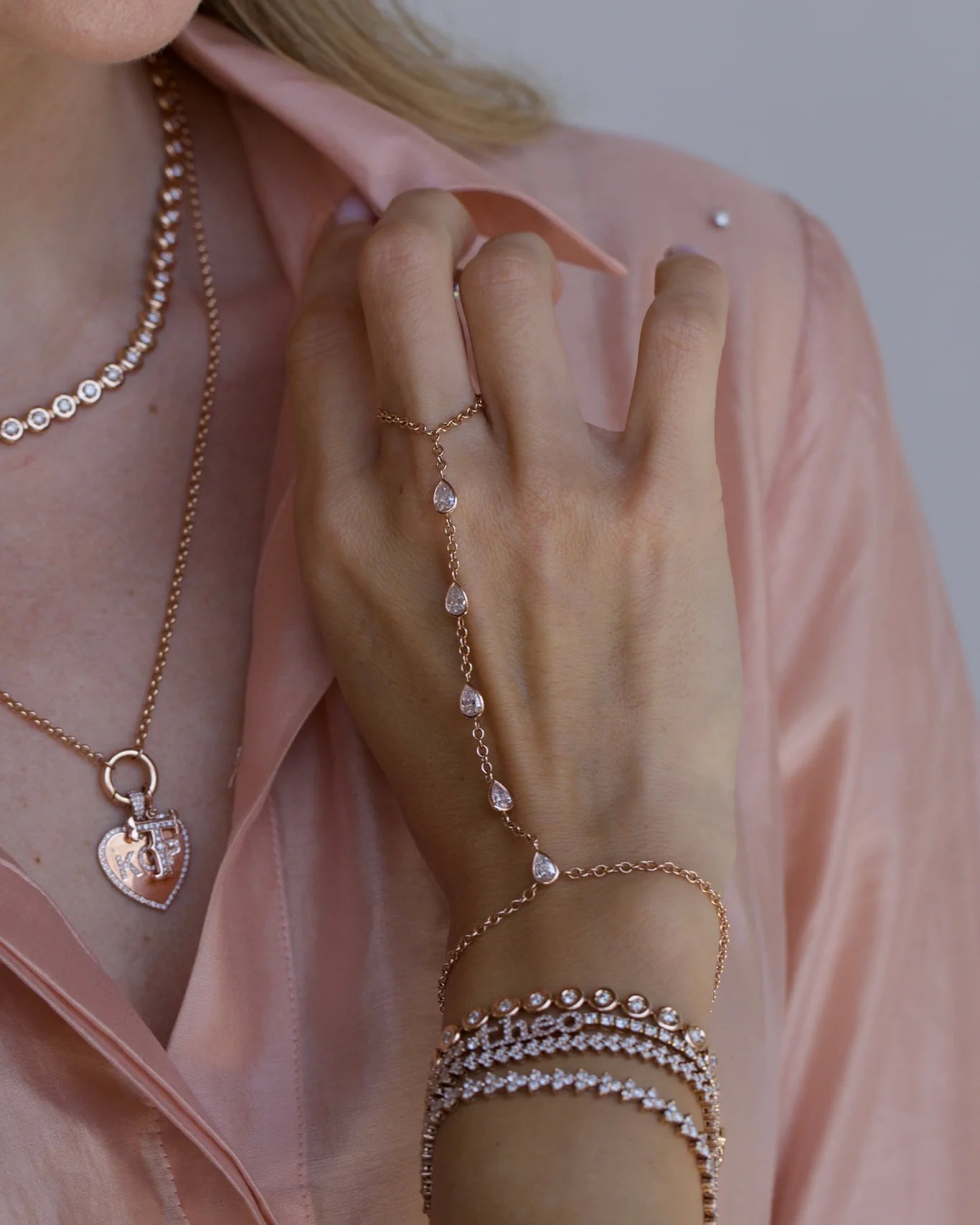 Celeste Pear Hand Chain