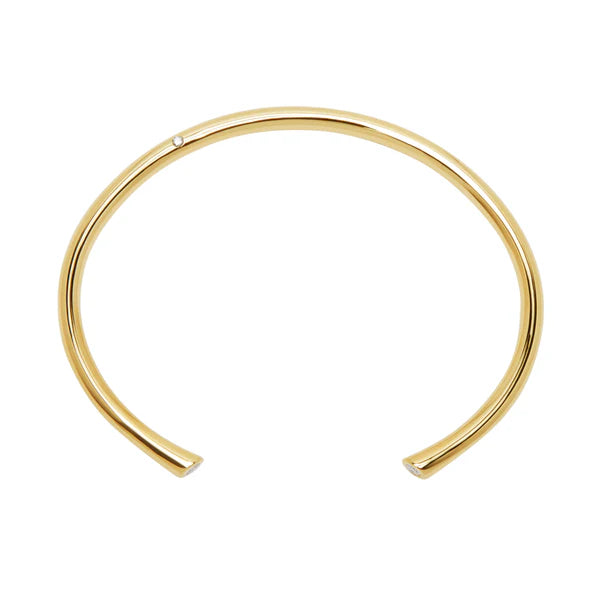 Gold & Diamonds Coil Cuff