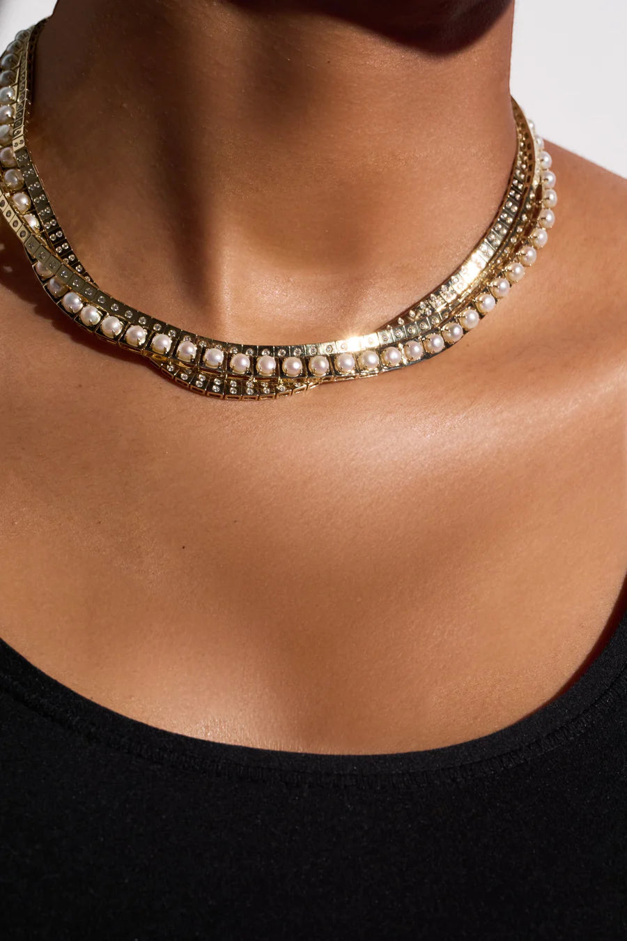 LEGGO Pearl Tennis Necklace