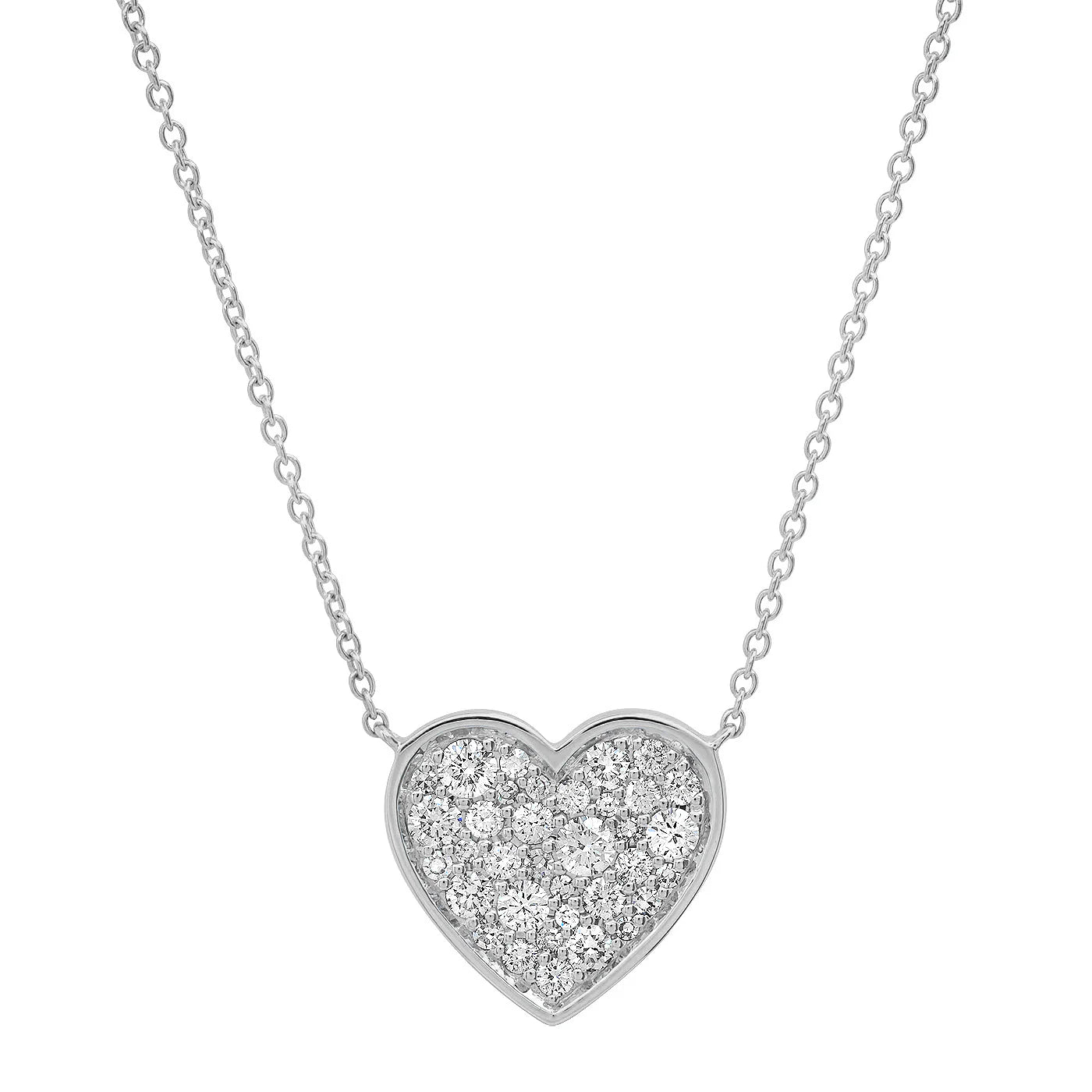 Diamond Bezel Set Heart Necklace