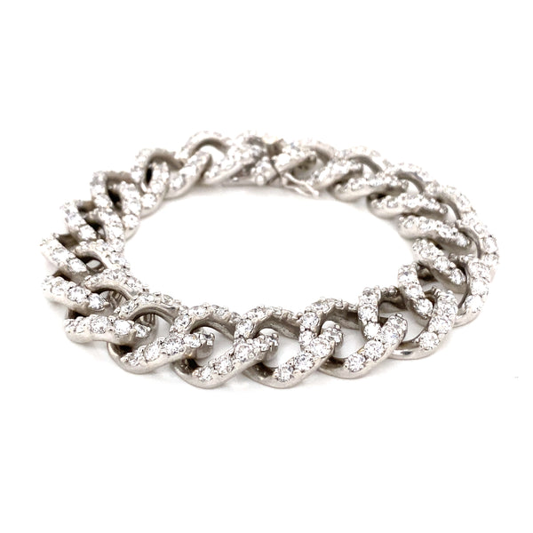 White Gold Diamond link bracelet