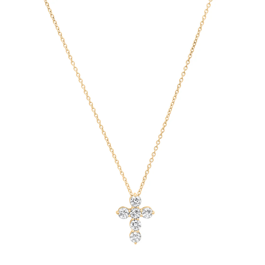 14K Gold Alix Diamond Cross Necklace
