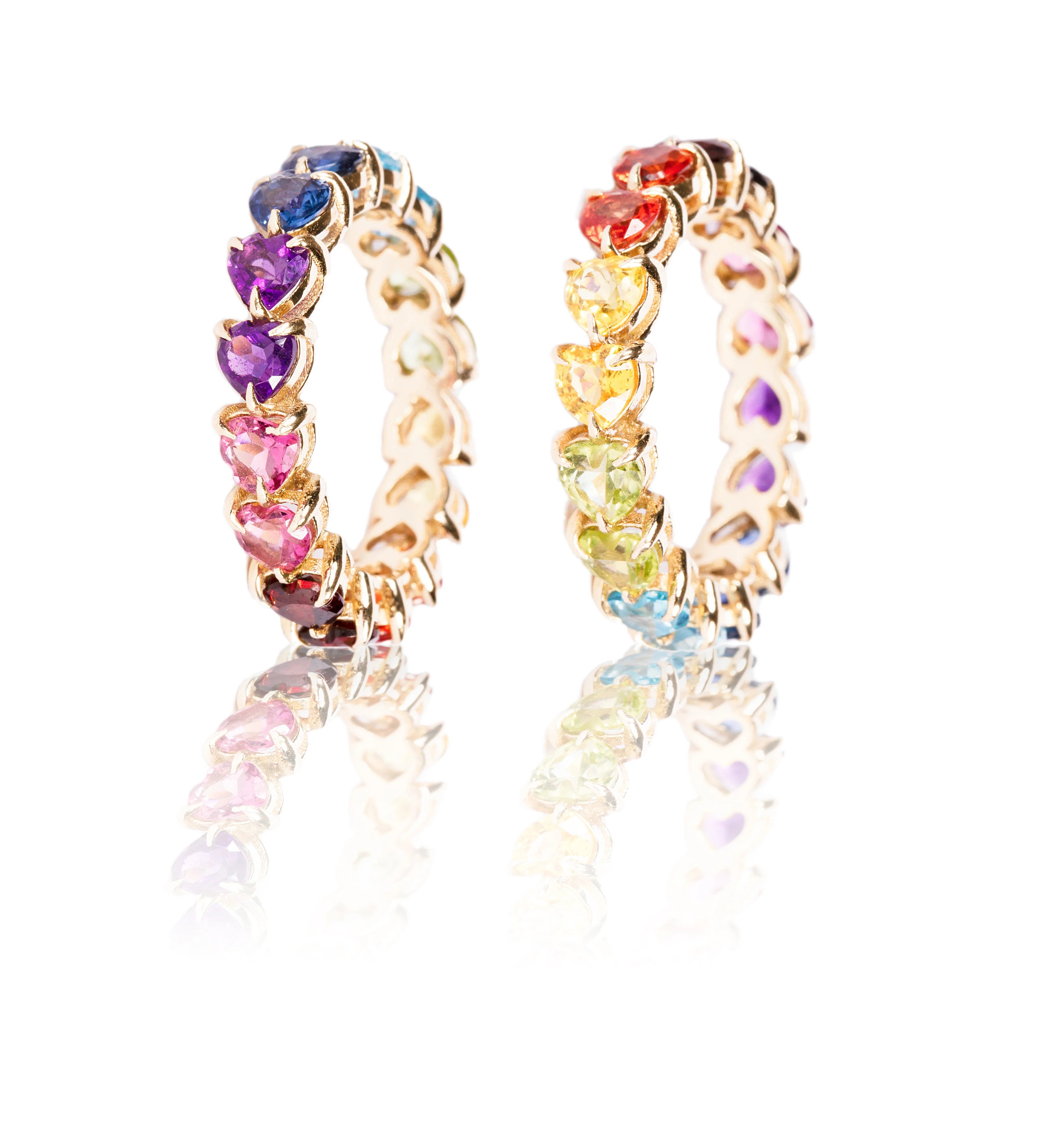 ETERNITY RING WITH DOUBLE GEMSTONE ROW