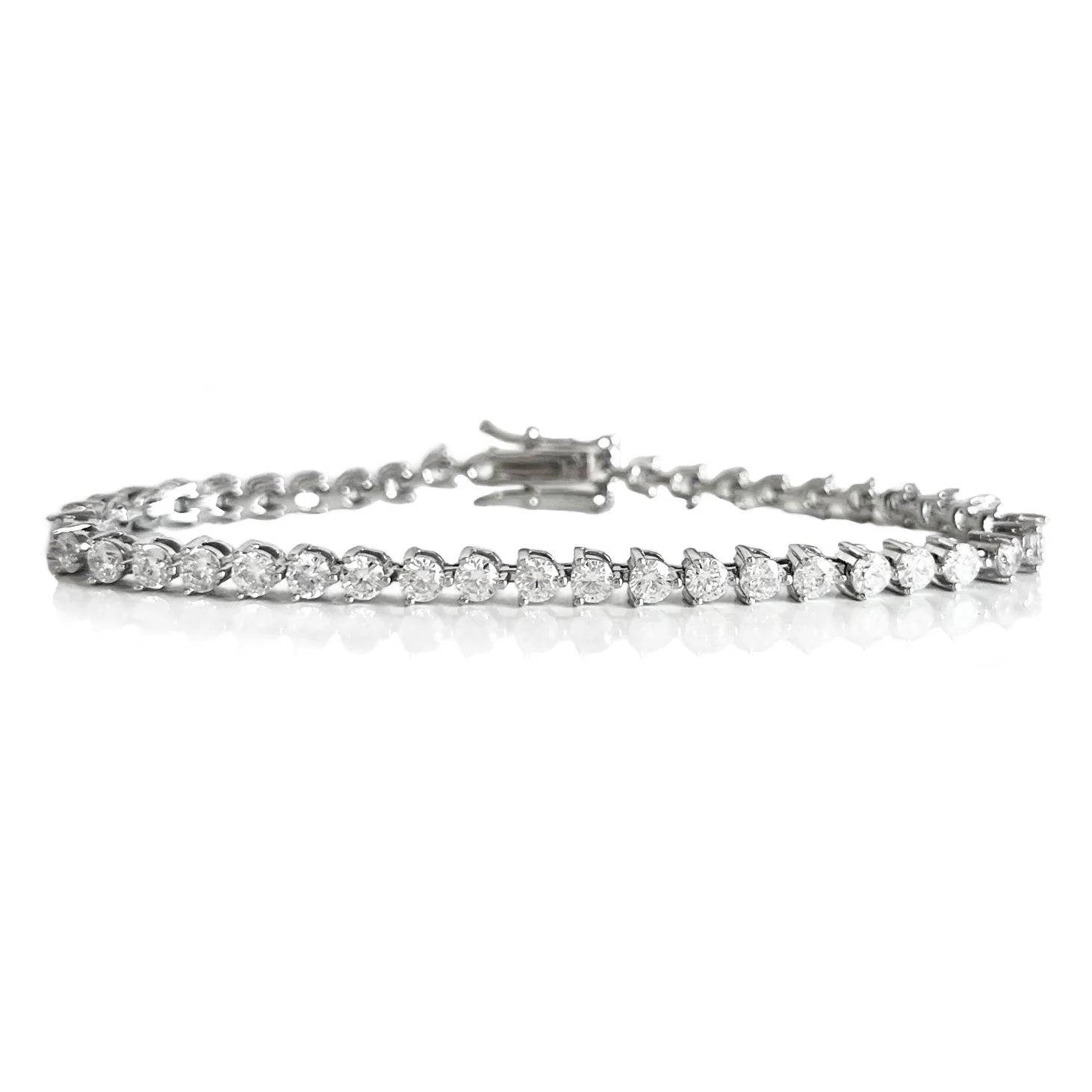 THE "KATE" 3 PRONG 3MM TENNIS BRACELET
