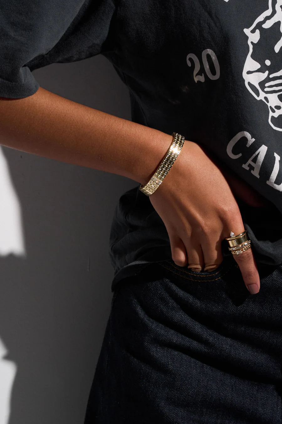 LEGGO 3 Row Diamond Tennis Bracelet