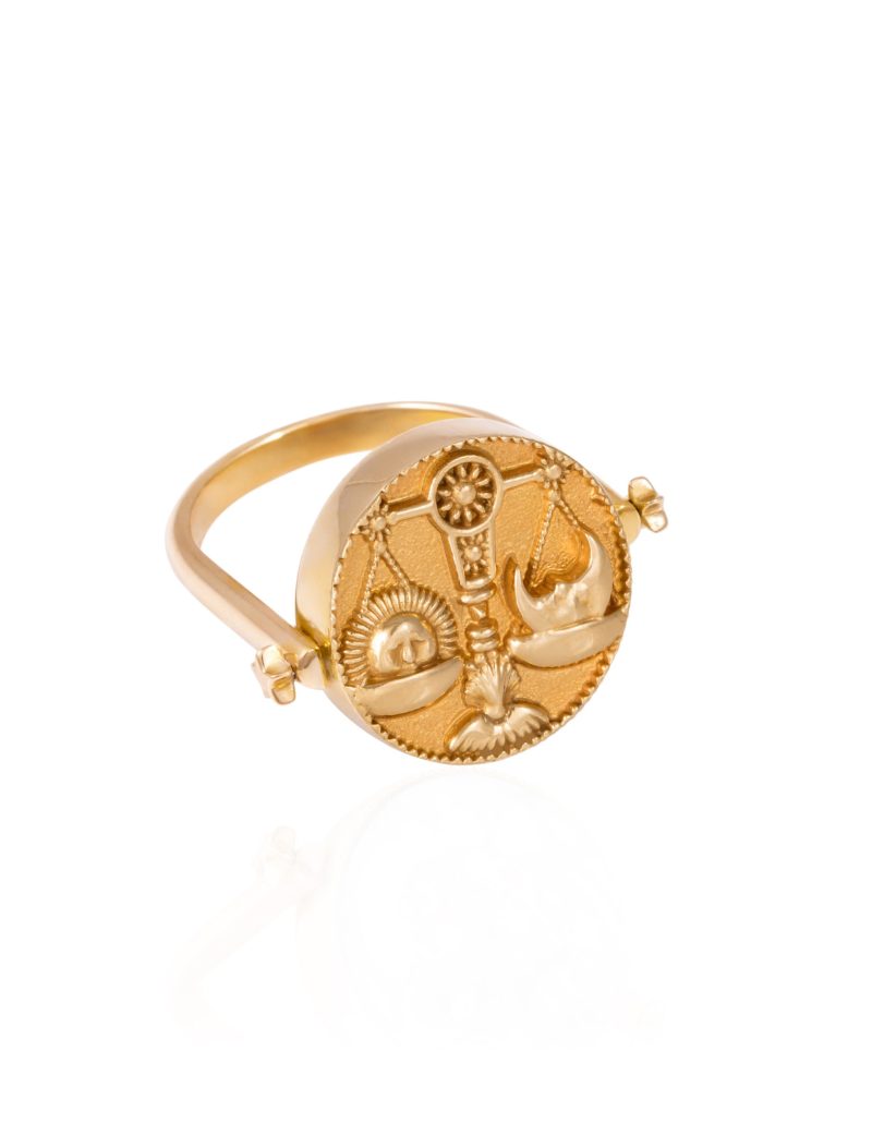3 in 1 Libra Zodiac Ring