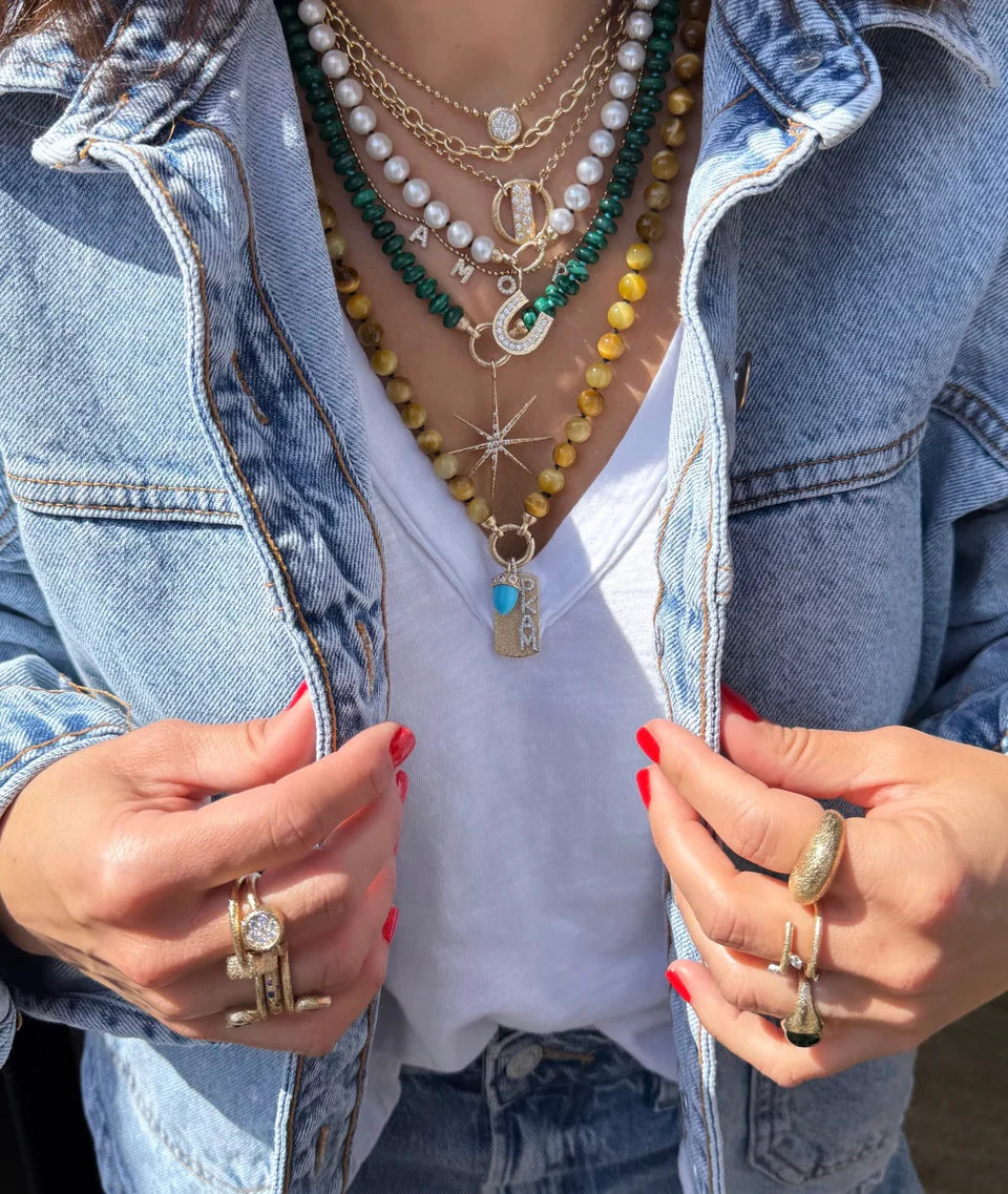 Malachite calla necklace