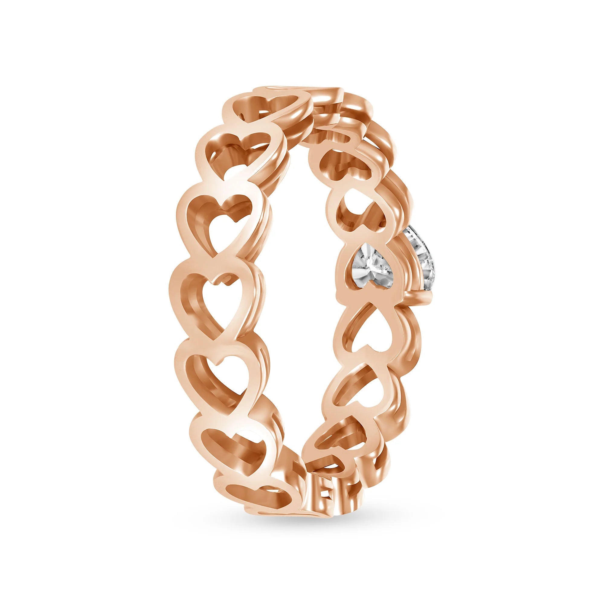 Diamond Heart Solitaire Ring