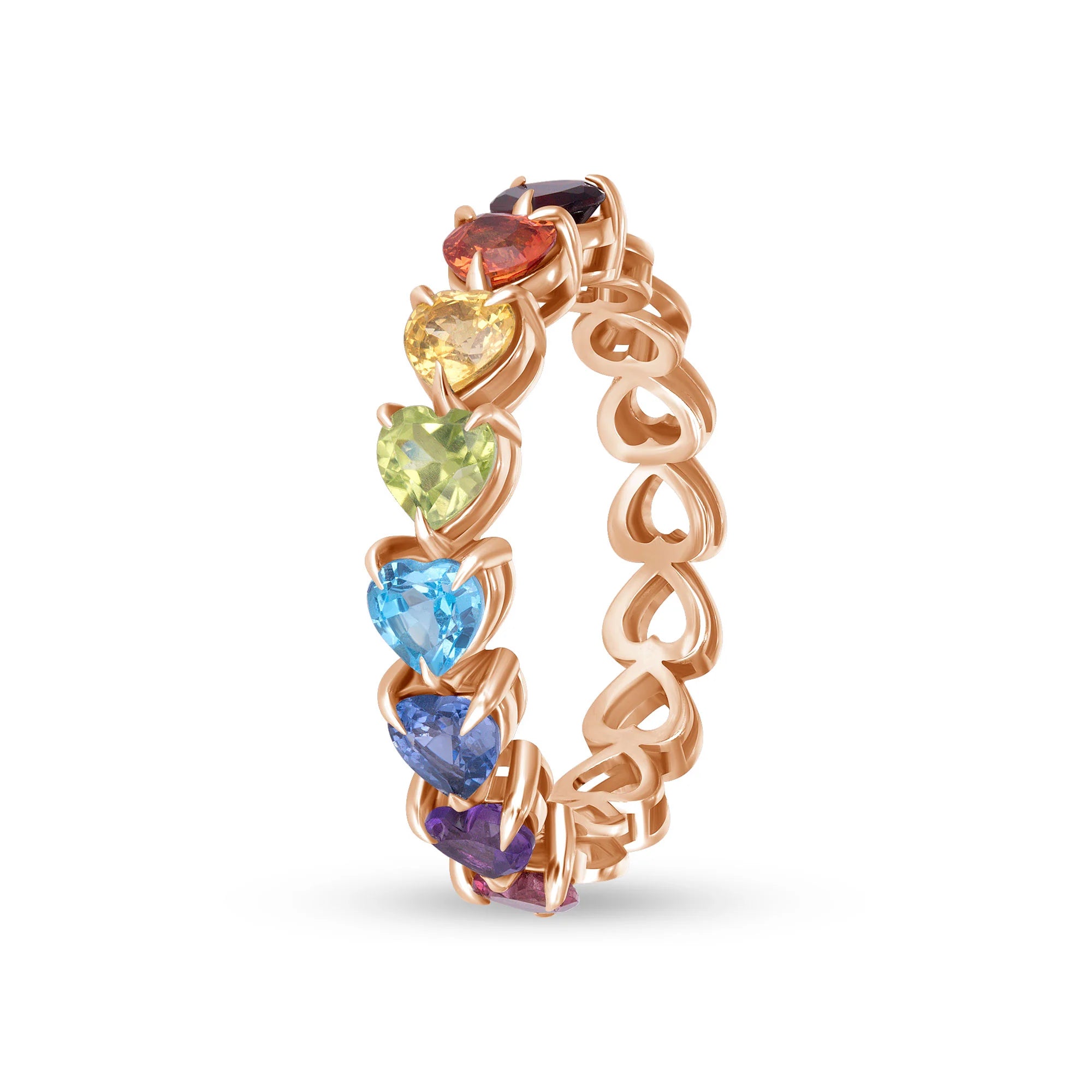 HALF ETERNITY RAINBOW RING