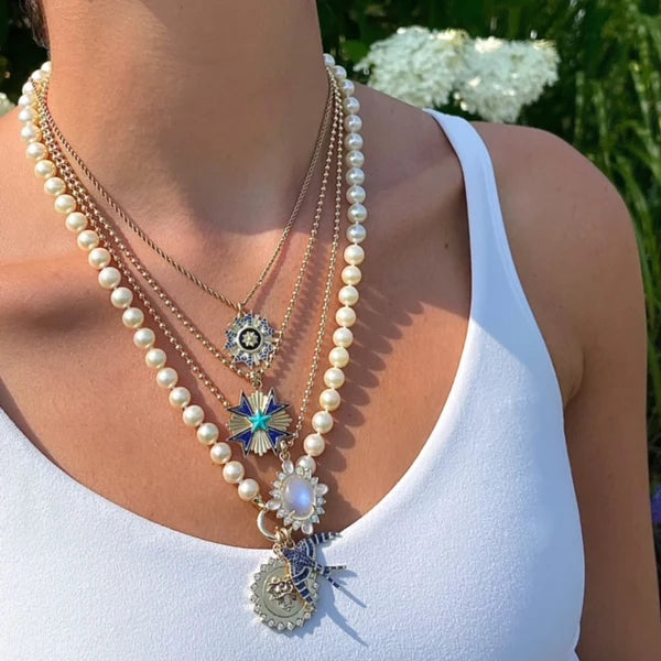 14K Gold & Blue Sapphire Evelyn Bird Charm