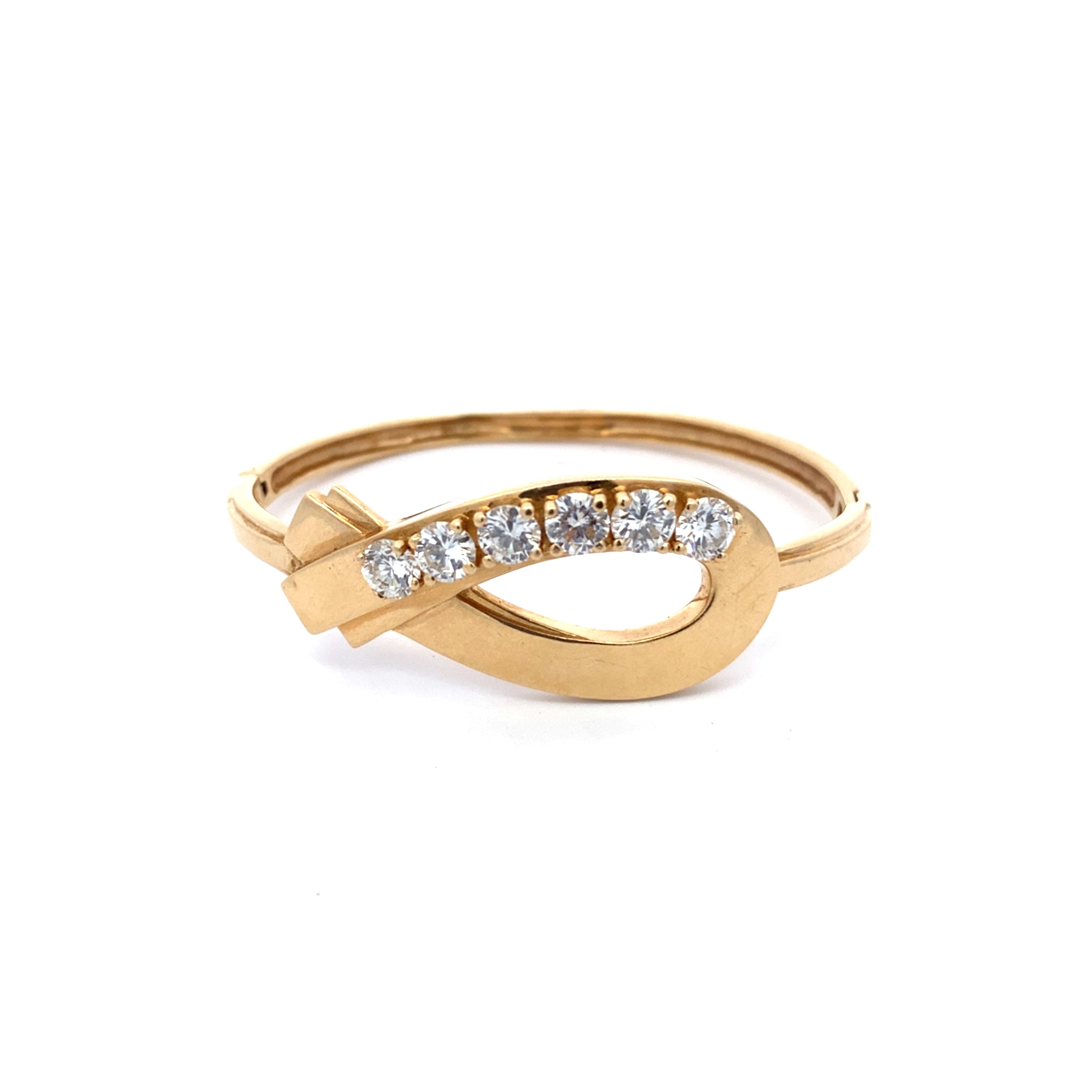 Vintage Hinged Ribbon Diamond Bracelet
