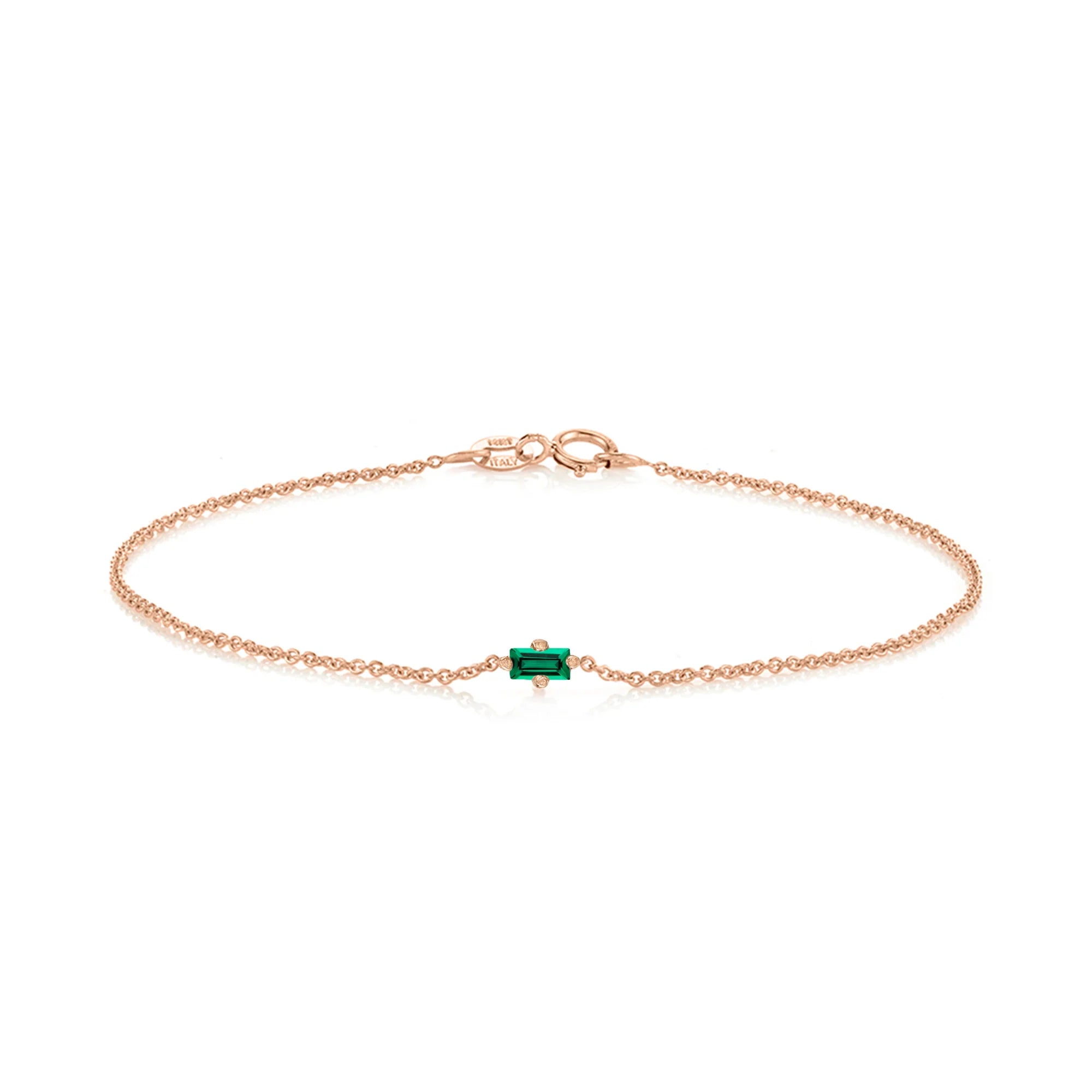 Emerald Floating Bracelet
