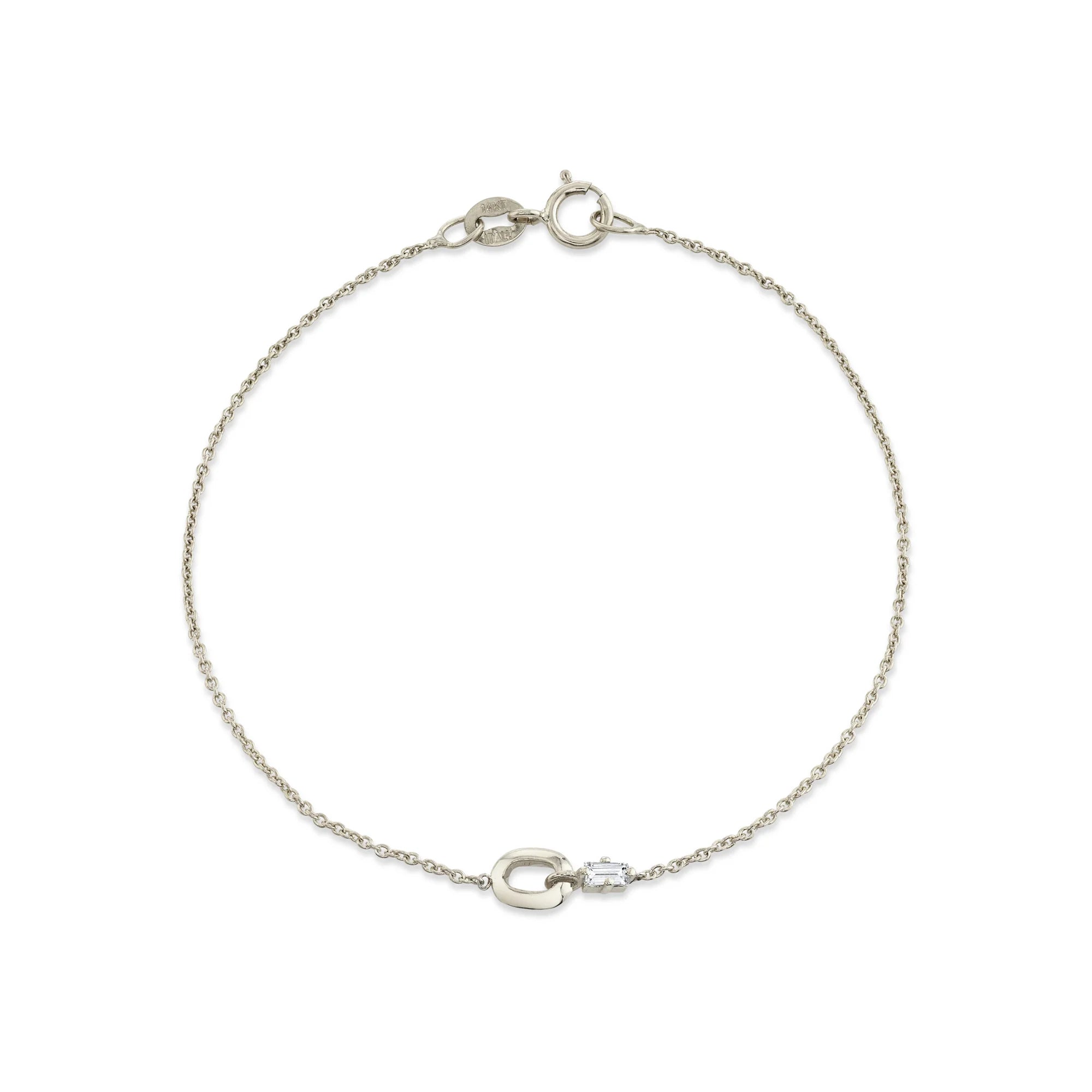 XS Link and Diamond Baguette Bracelet