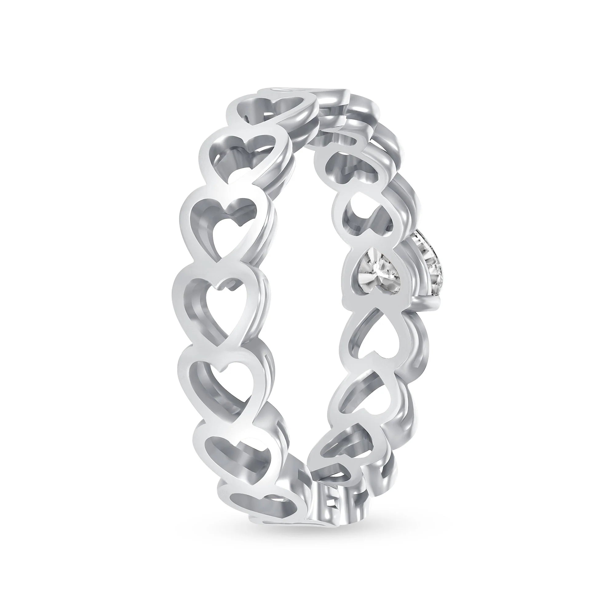 Diamond Heart Solitaire Ring