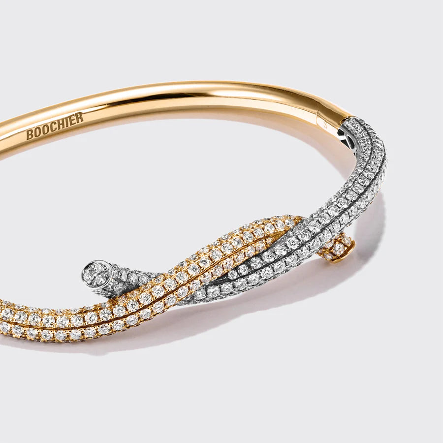 GOLD DIAMOND TIES BANGLE