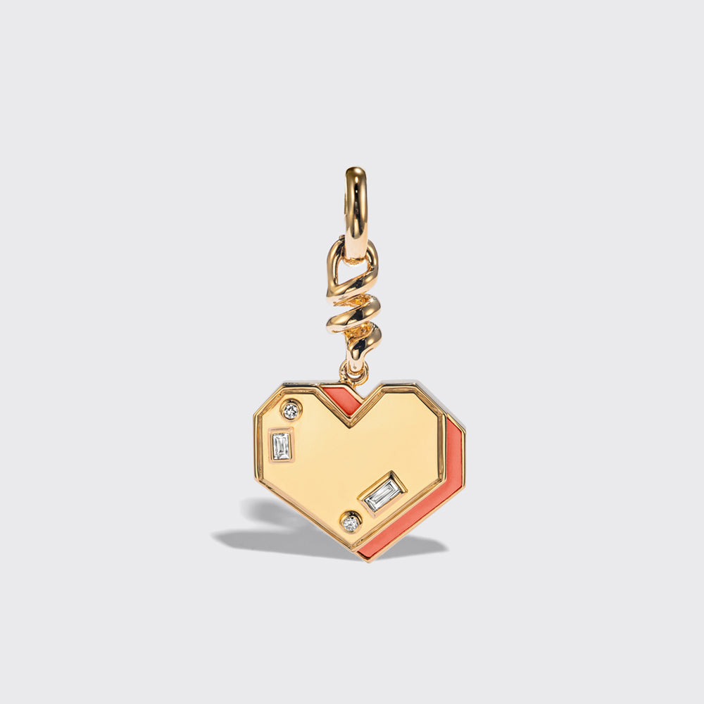 YELLOW GOLD HEART CHARM