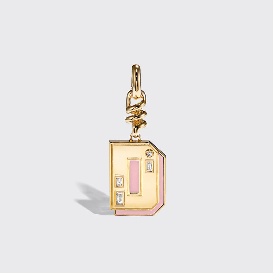 PINK OPAL NOSTALGIA LETTER CHARM