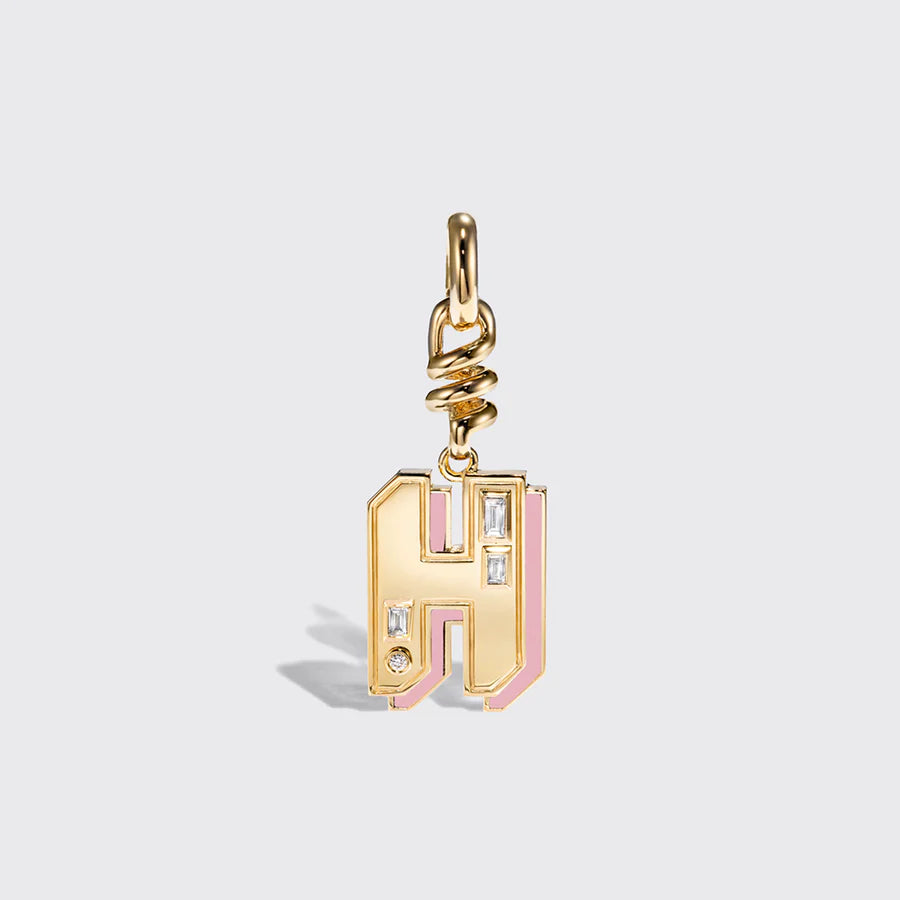 PINK OPAL NOSTALGIA LETTER CHARM