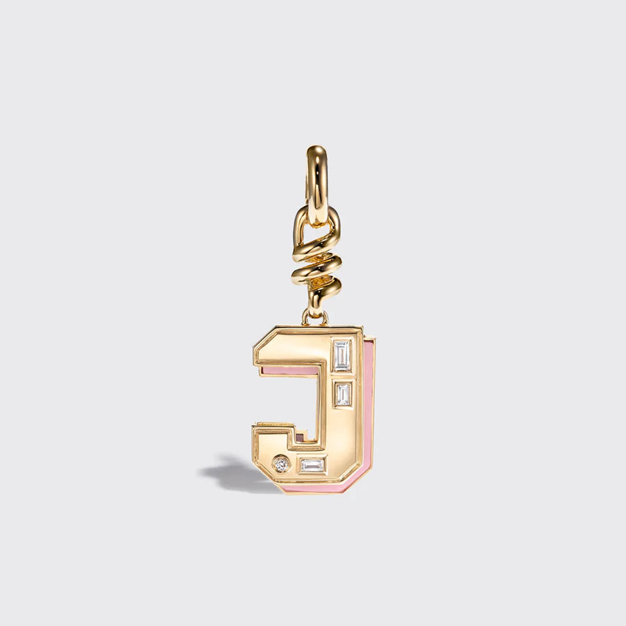 PINK OPAL NOSTALGIA LETTER CHARM