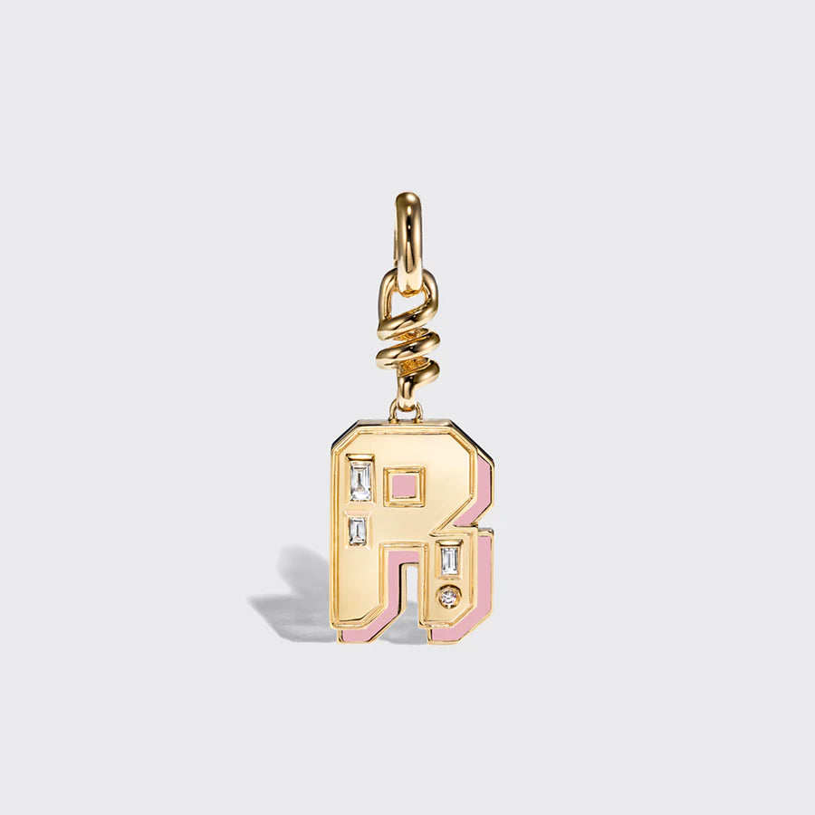 PINK OPAL NOSTALGIA LETTER CHARM