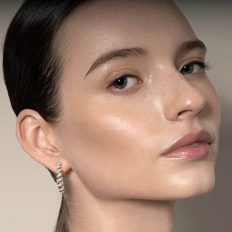 LARGE GOLD DIAMOND SLINKEE EARRINGS