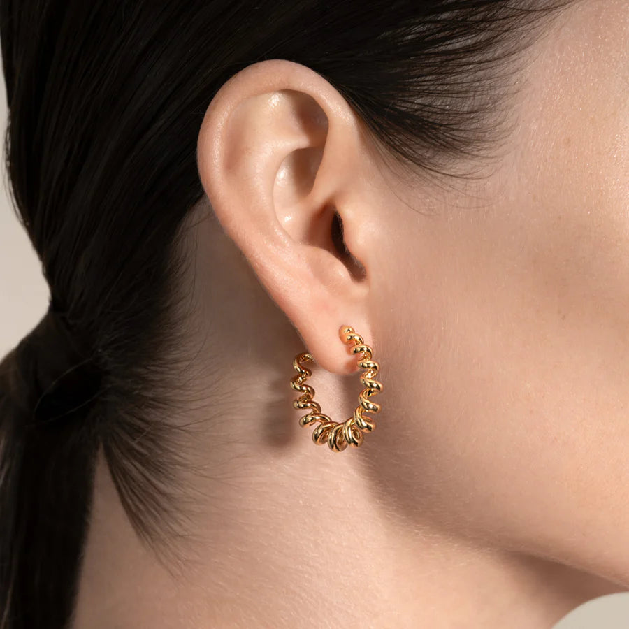 LARGE GOLD SLINKEE EARRINGS