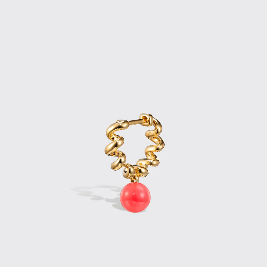 YELLOW GOLD SLINKEE DROPS EARRINGS