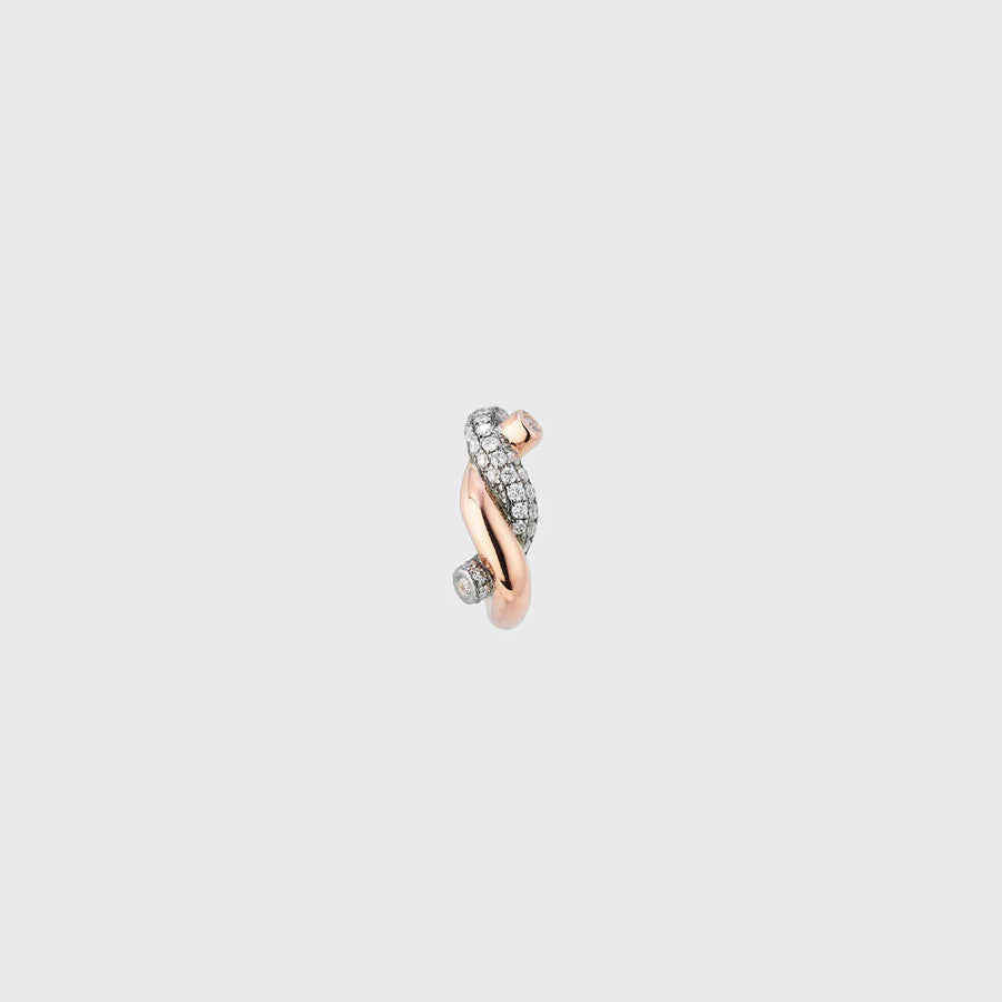 BLACK GOLD-GOLD DIAMOND SMALL TIES EARRINGS