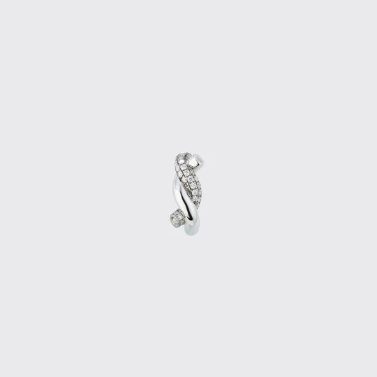 BLACK GOLD-GOLD DIAMOND SMALL TIES EARRINGS