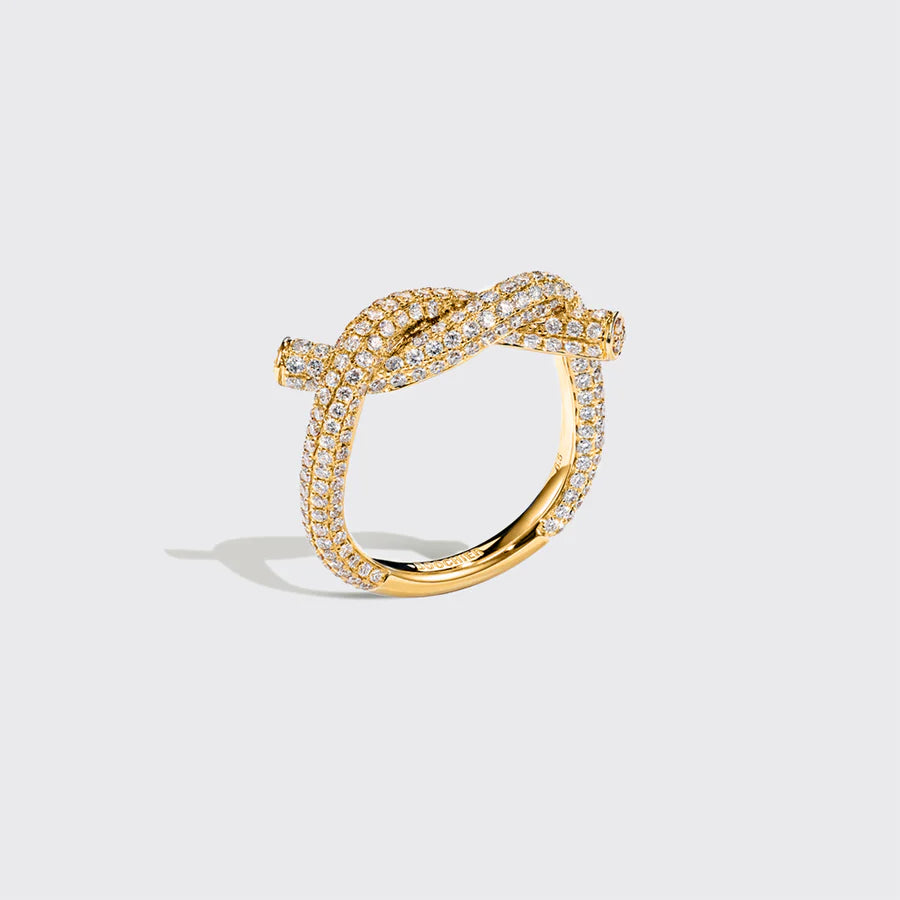 GOLD DIAMOND TIES RING