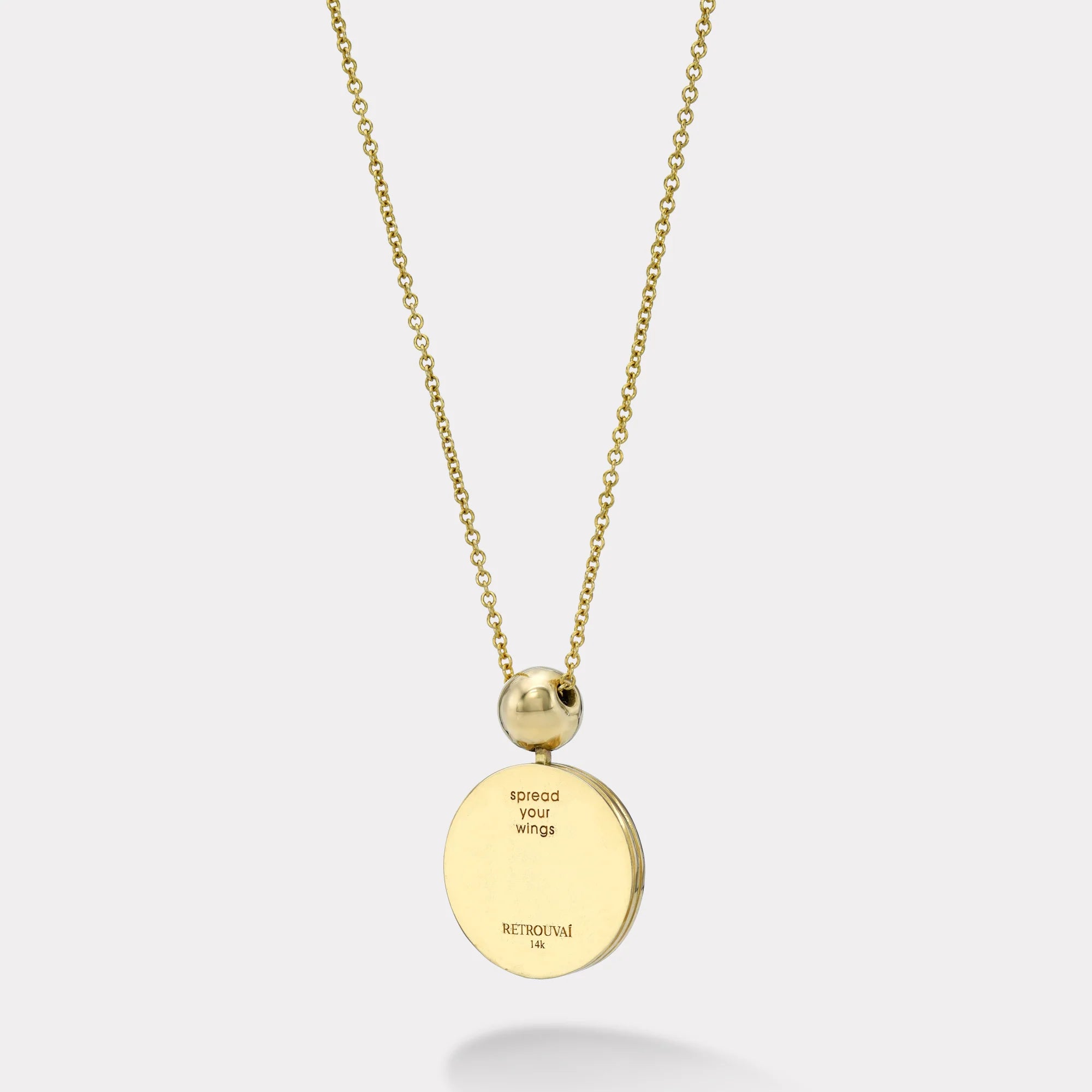 Fantasy Signet Pendant Necklace with Diamonds