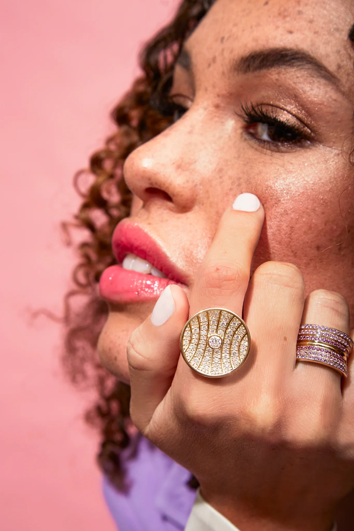 Revel Large Dimensional Ring - Diamond