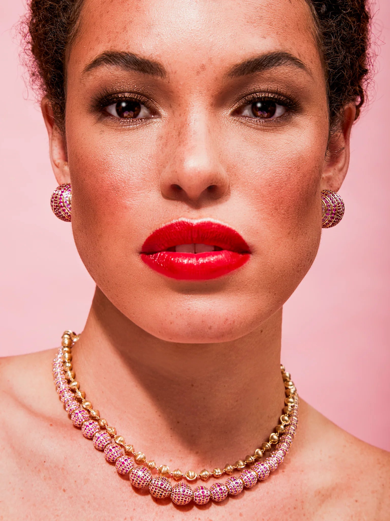 Revel Small Bead Necklace - Gold