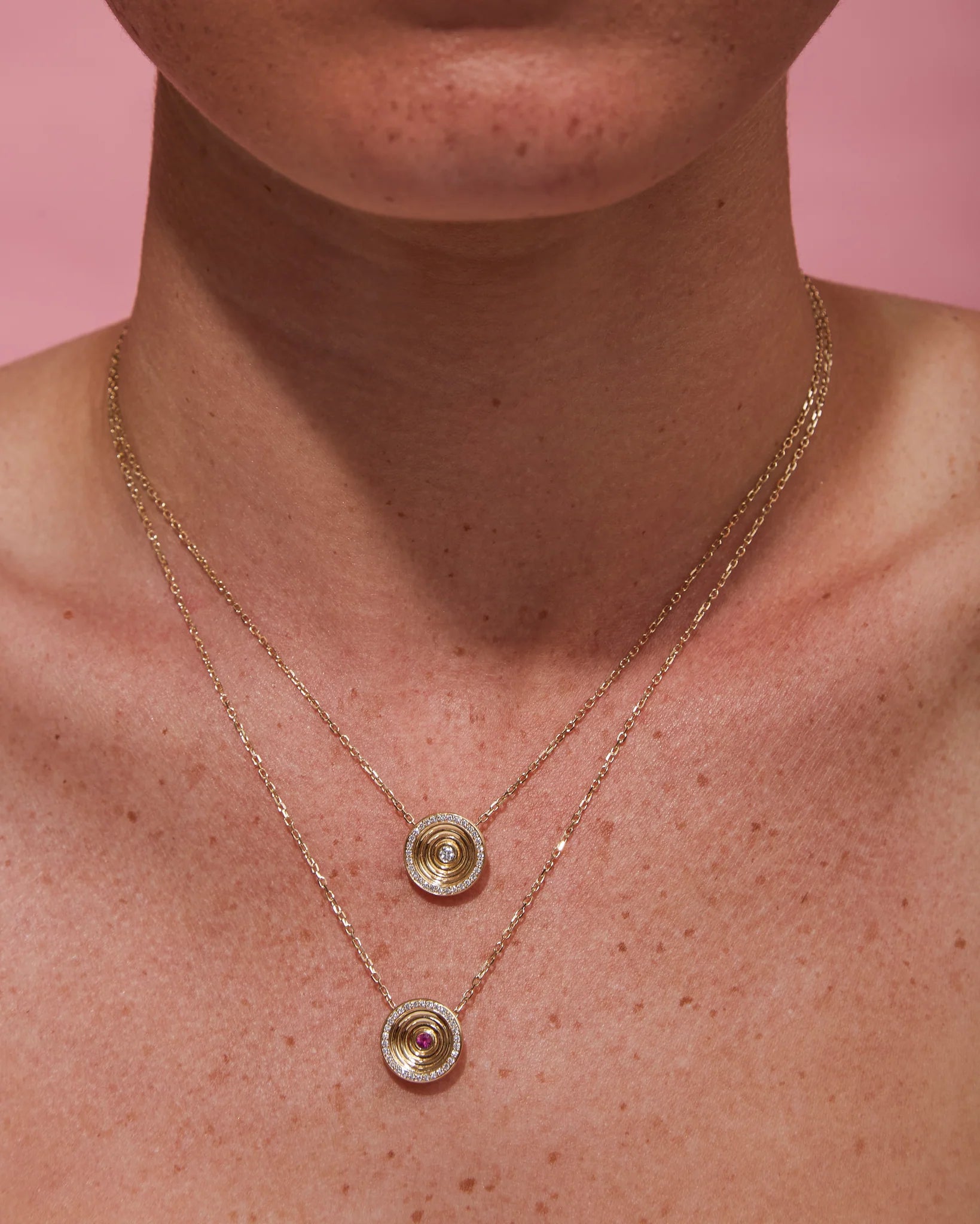 Revel Small Dimensional Pendant - Diamond