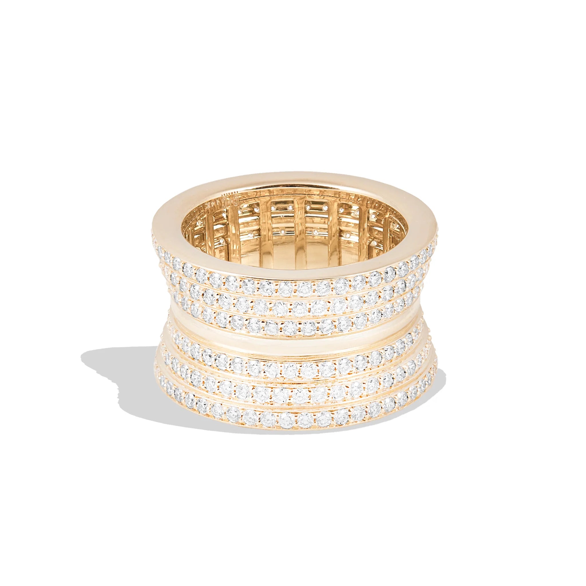 Revel Dimensional Pave Cigar Band - Diamond
