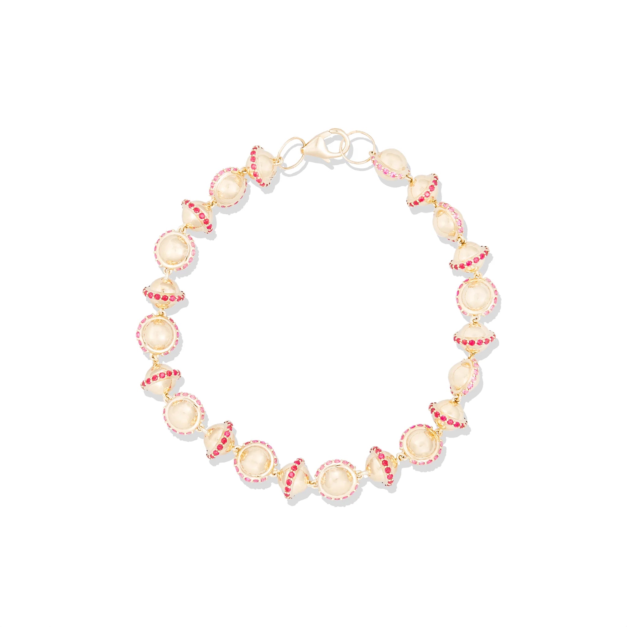 Revel Small Bead Bracelet - Ruby & Pink Sapphire