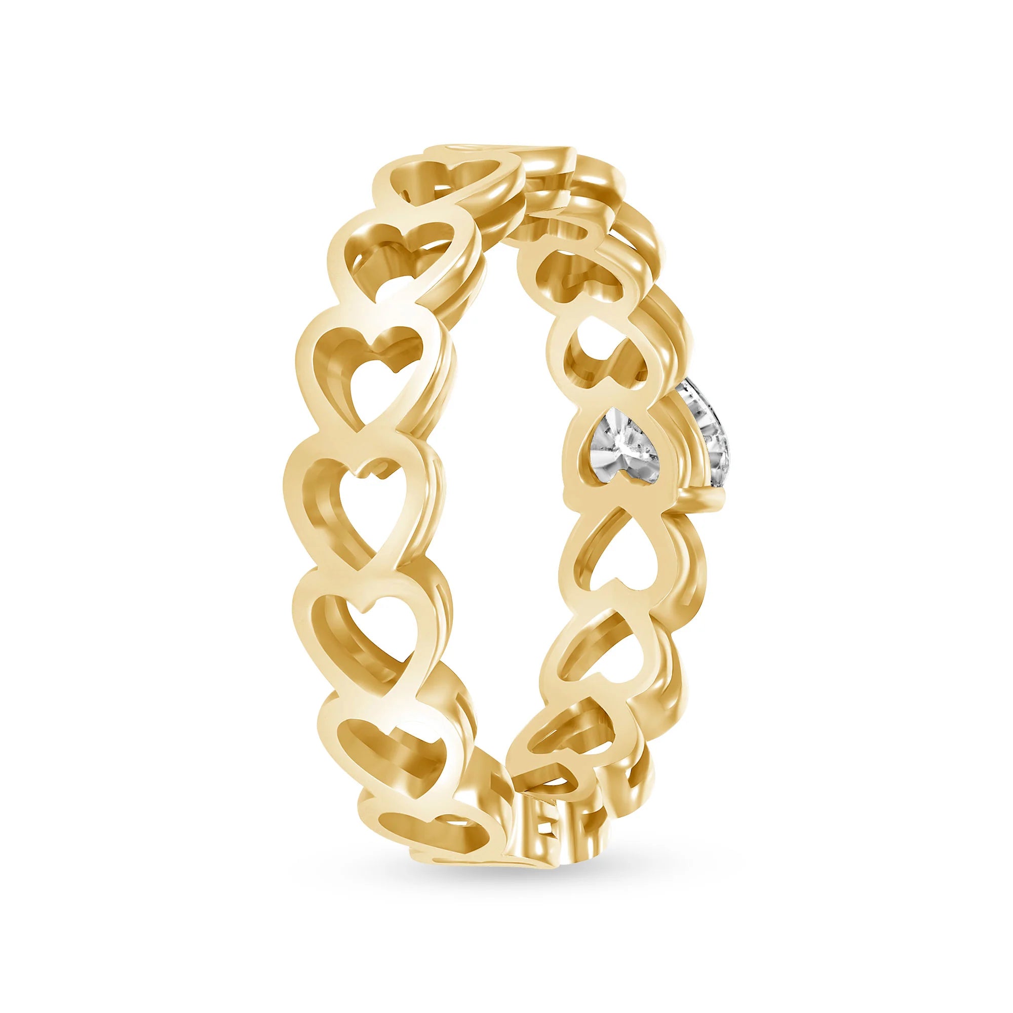 Diamond Heart Solitaire Ring