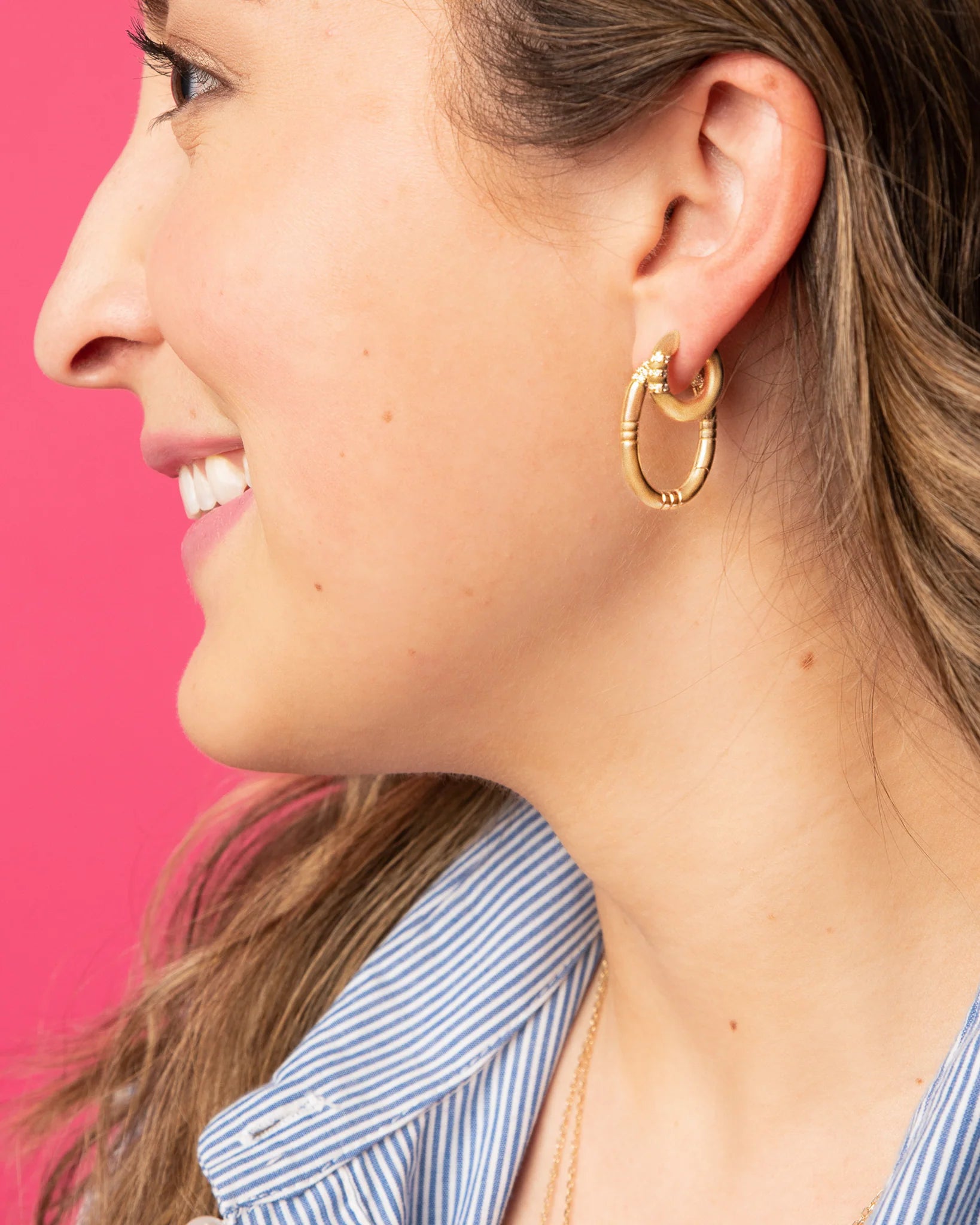 Crew Oval Small Hoop Earring