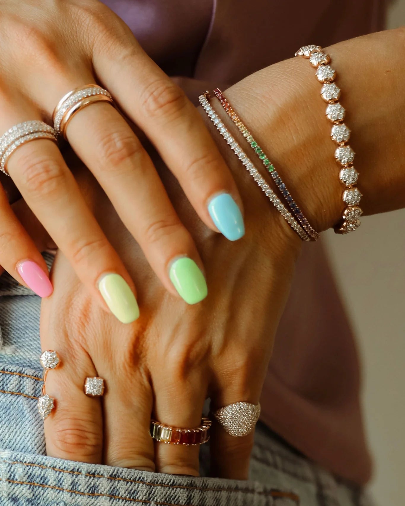 CROWN TENNIS BRACELET