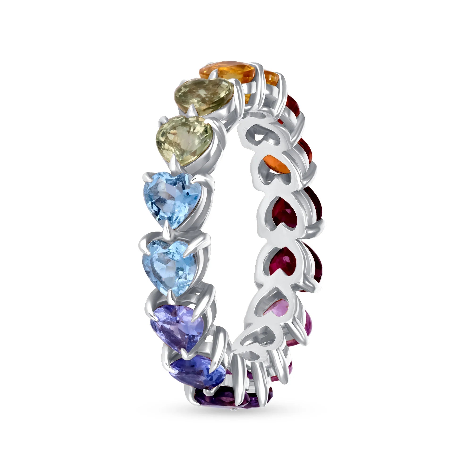 ETERNITY RING WITH DOUBLE GEMSTONE ROW