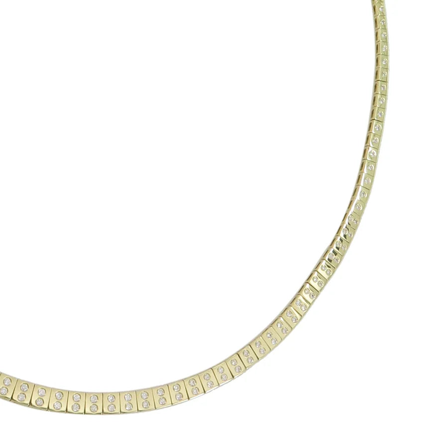 LEGGO Double Diamond Tennis Necklace