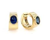SKYLIGHT OVAL CUT BLUE SAPPHIRE HUGGIES