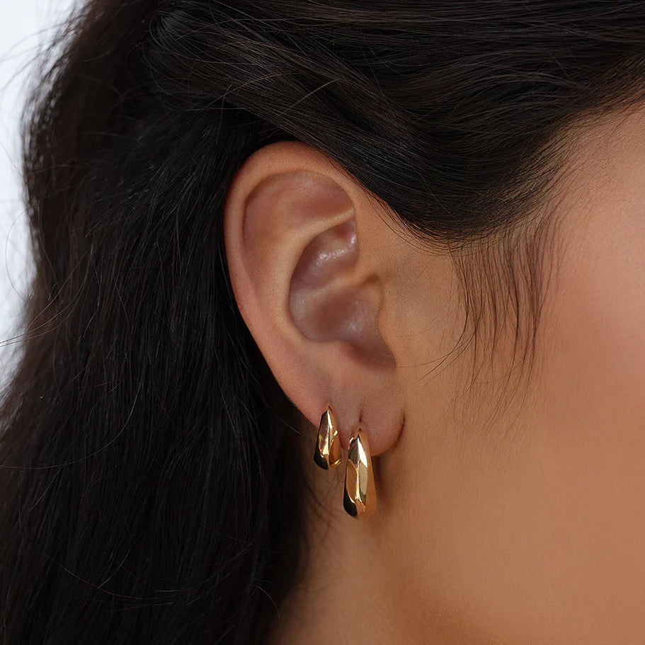 LARGE CRESCENT HOOPS