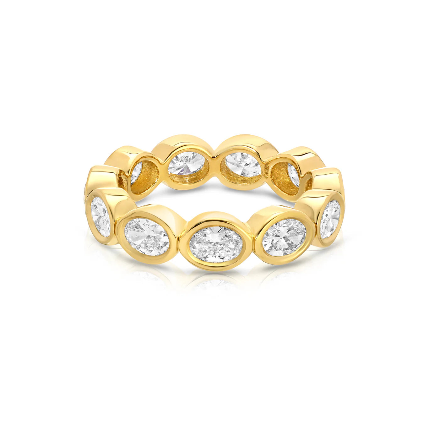 East West Bezel Oval Eternity Band