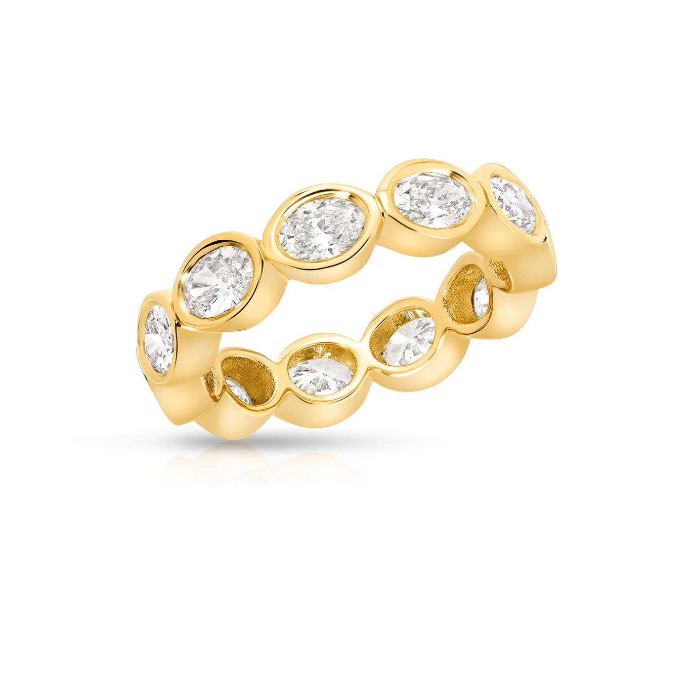 East West Bezel Oval Eternity Band