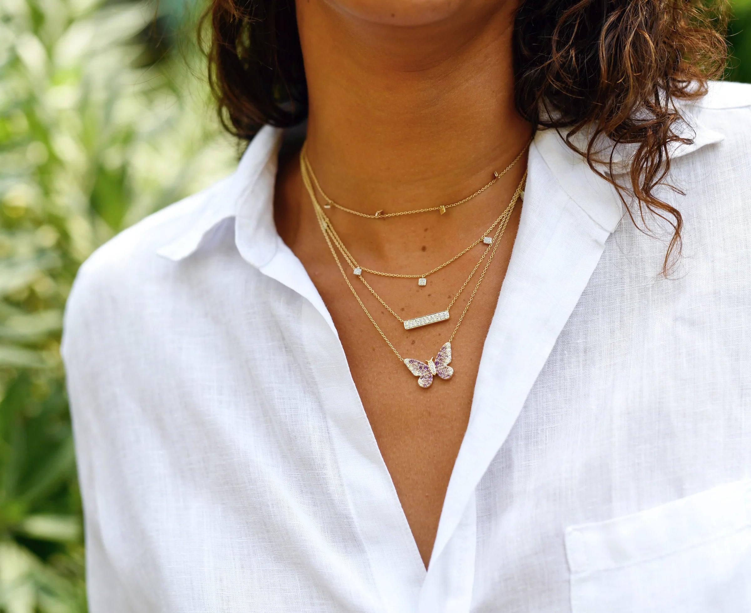 Ombré Butterfly Necklace