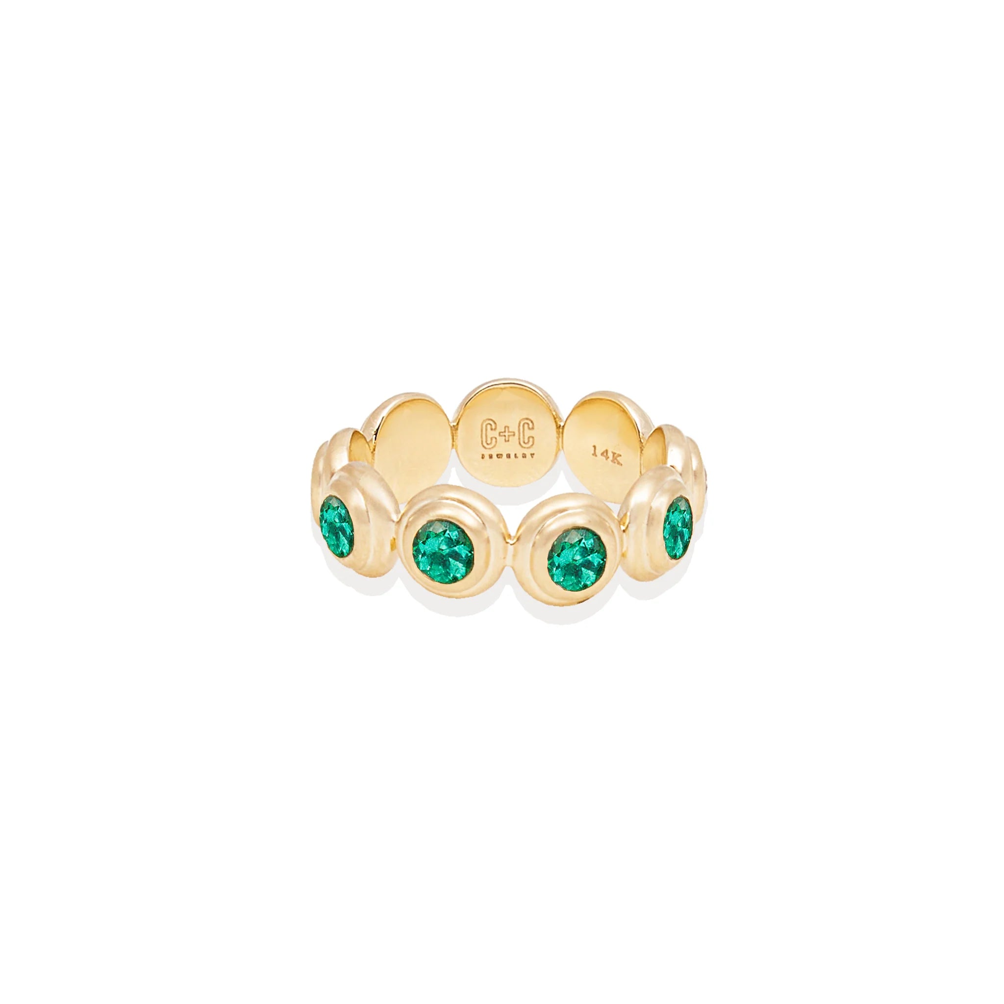 Evolve Stacking Band Ring - Emerald