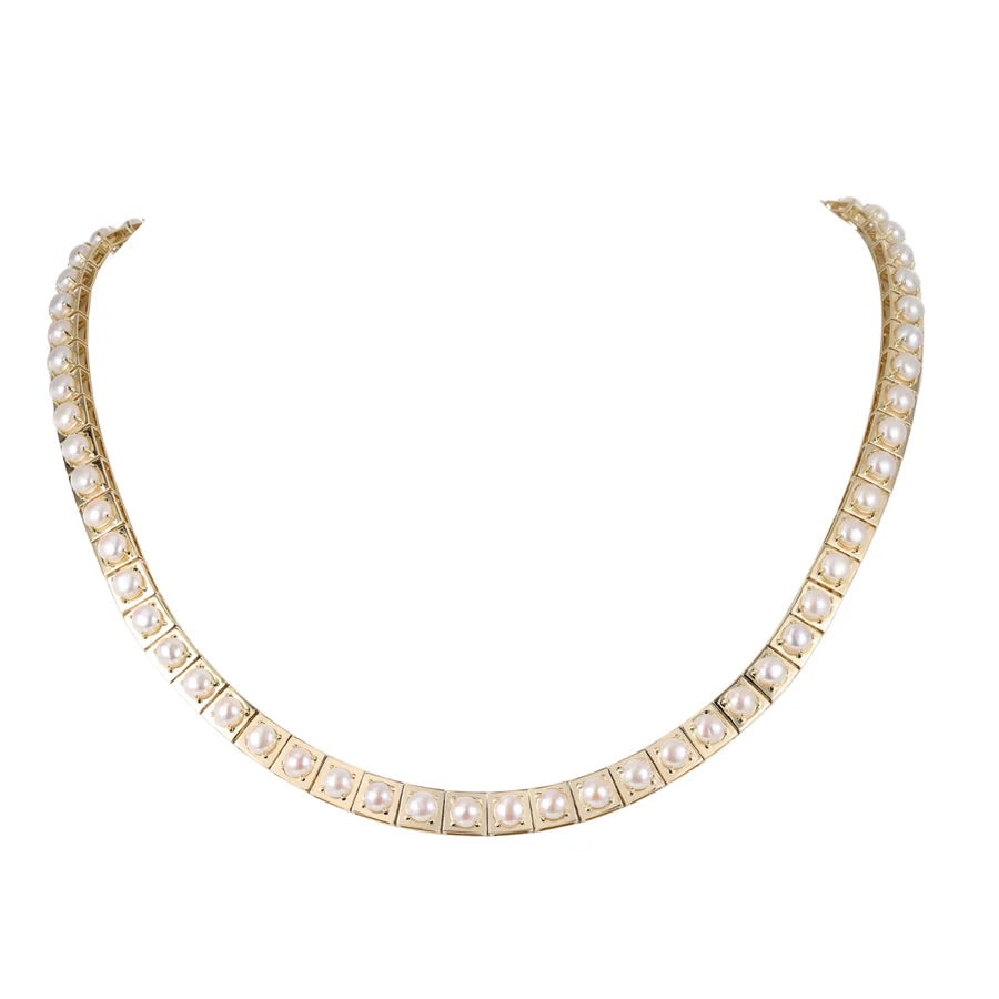 LEGGO Pearl Tennis Necklace