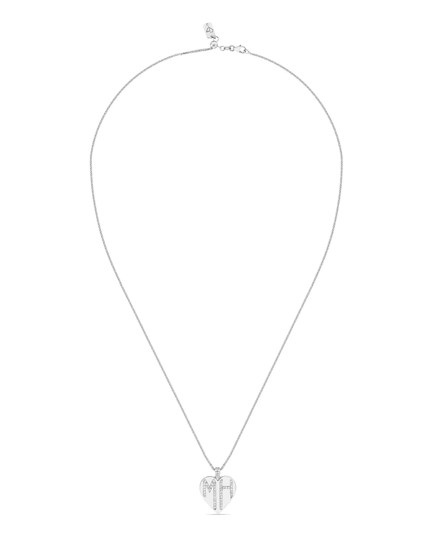 Dripping Letters Heart Necklace